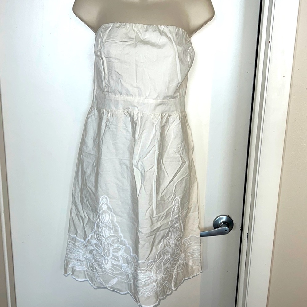 COPY - 14 strapless white empire dress